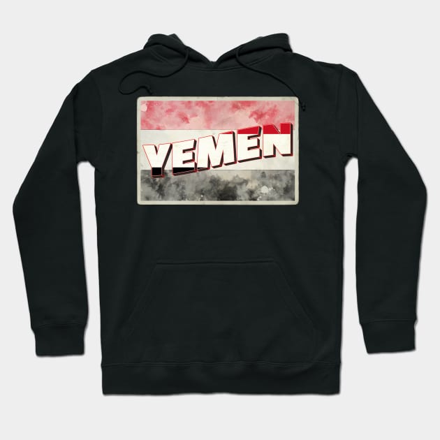 Yemen vintage style retro souvenir Hoodie by DesignerPropo